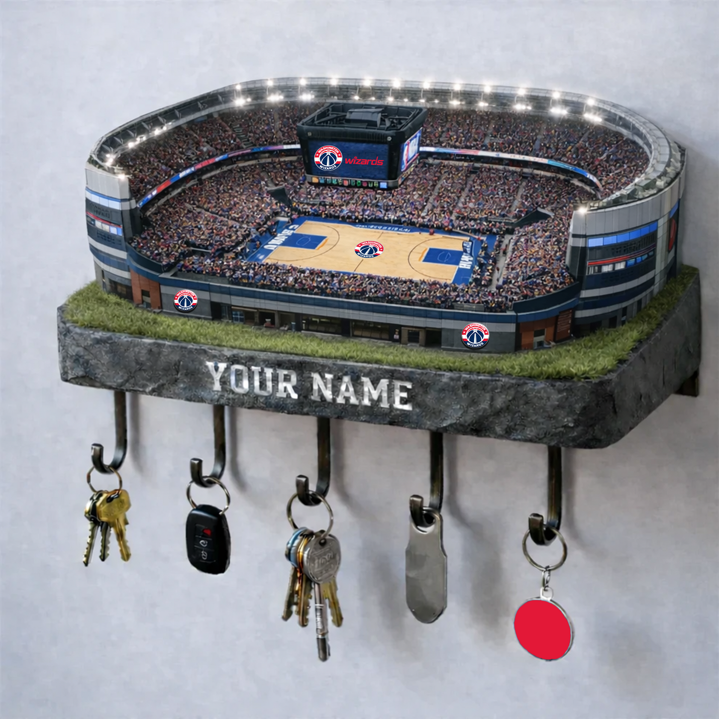 WAS Stadium Premium NBA Wood Key Hanger DATND TANTD