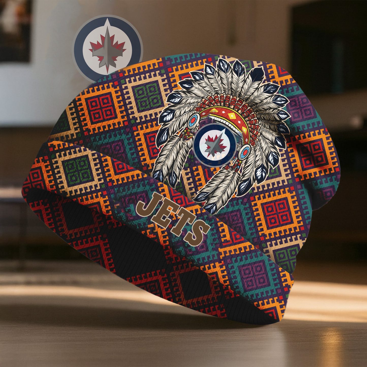 WJ x Premium NHL Native American Heritage Beanie Hat NY NAK CTKT
