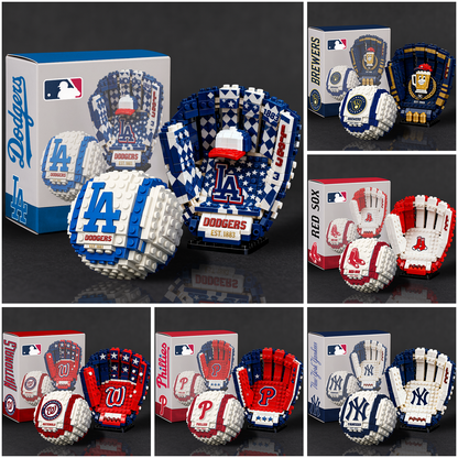 MLB Teams Baseball Glove & Ball Building Block Set TT TL