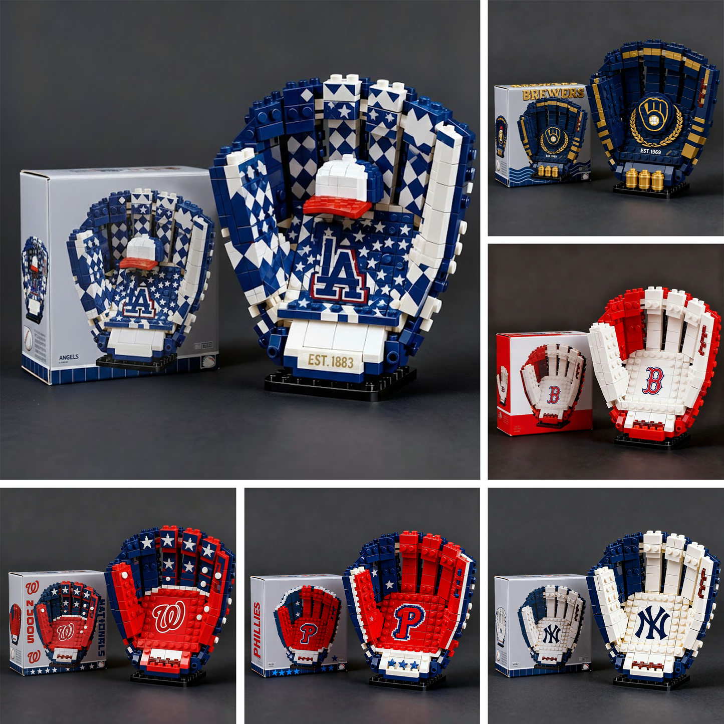 MLB Teams Baseball Glove Building Block Set Ver.2 DDT NTL