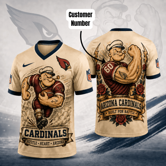 AC Premium NFL Popeye Vintage Tattoo 3D T-Shirt DDT 050626 HLPHUONG