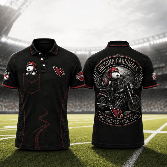 AC Premium NFL Snoopy Biker Game Day Polo Shirt 100626