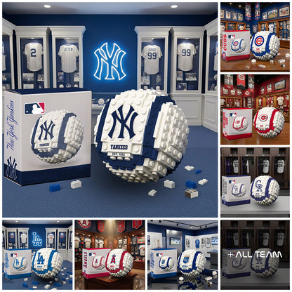 MLB ALL Teams 3D Baseball Building Block Toy Set NDT LVH 121225
