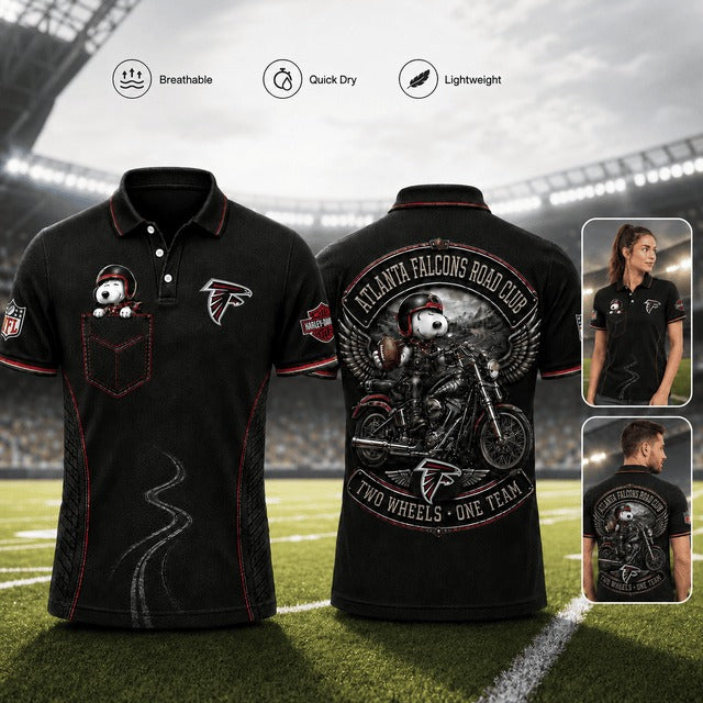 AF Premium NFL Snoopy Biker Game Day Polo Shirt 100626