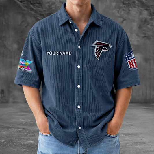 AF x NFL Men Seersucker Button Shirt DDT NTL
