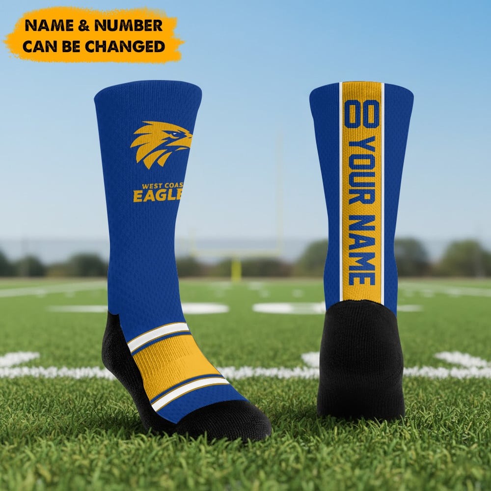 AFL x WCE New Socks Custom Any Name & Number Gifts FOR FAN NDT NHM