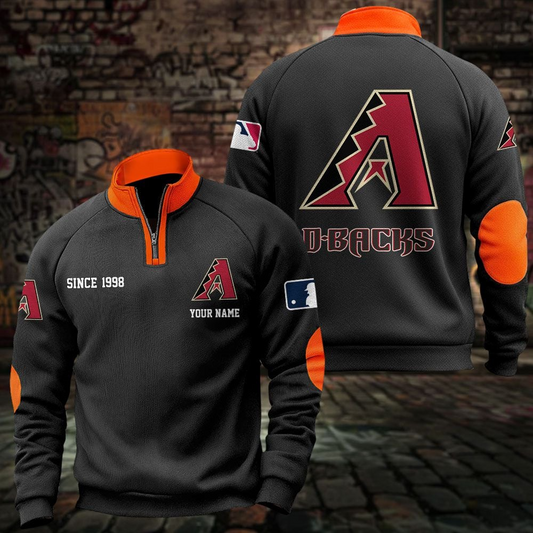 ARI x MLB Sweatshirts Quarter Collared Sweatshirt Pullover DatND DVT