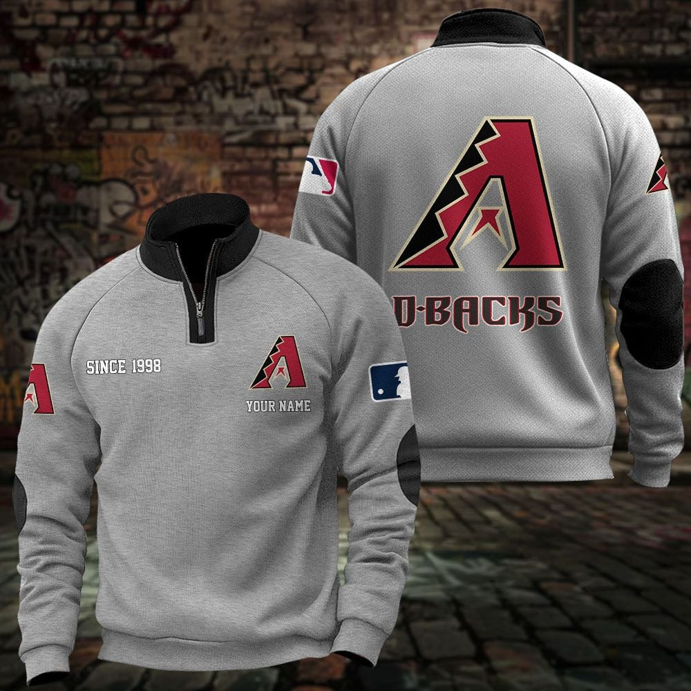 ARI x MLB Sweatshirts Quarter Collared Sweatshirt Pullover DatND DVT