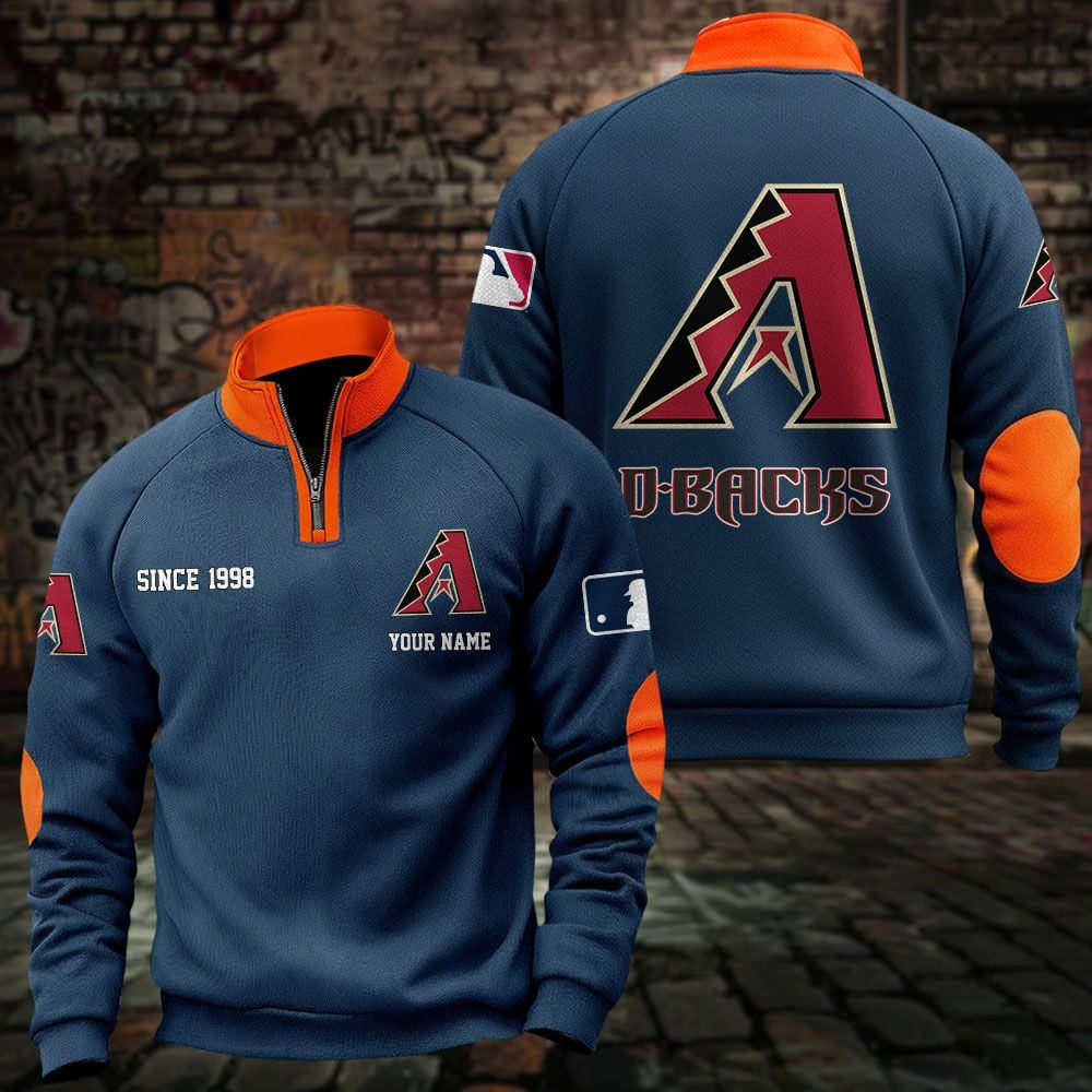 ARI x MLB Sweatshirts Quarter Collared Sweatshirt Pullover DatND DVT