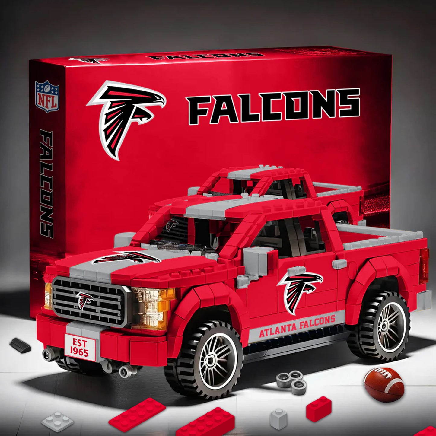 ATL X NFL 3D Racing Truck Model Building Block Set NDT NHM