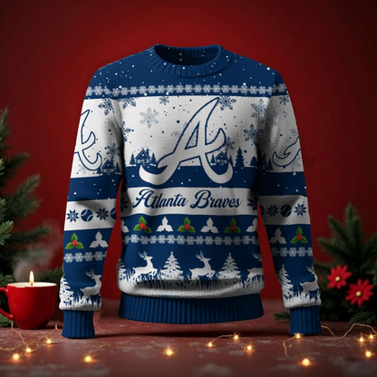 ATL x MLB Ugly Sweater 2025 DATND TANTD