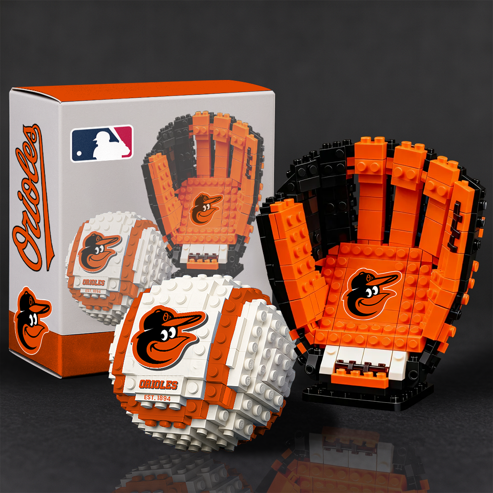 BAL x MLB Teams Baseball Glove & Ball Building Block Set TT TL