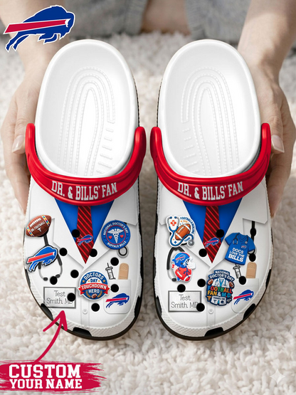 BB PREMIUM NFL NATIONAL DOCTOR'S DAY CLOGS WITH 8 CHARMS DDT  CTND