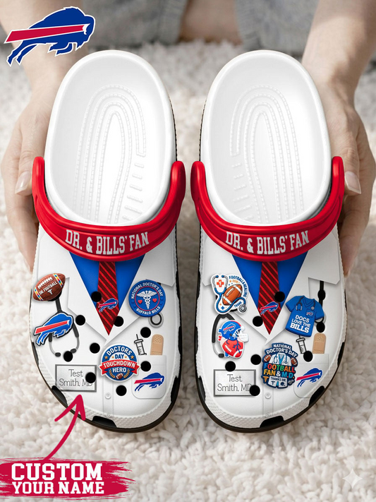 BB PREMIUM NFL NATIONAL DOCTOR'S DAY CLOGS WITH 8 CHARMS DDT  CTND