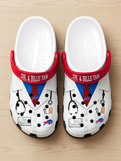 BB PREMIUM NFL NATIONAL DOCTOR'S DAY CLOGS WITH 8 CHARMS DDT  CTND