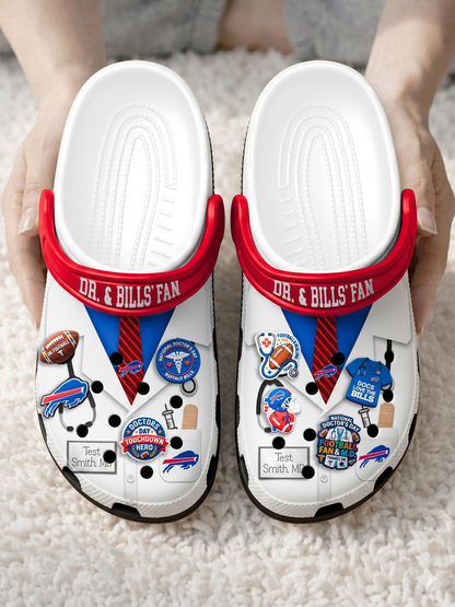 BB PREMIUM NFL NATIONAL DOCTOR'S DAY CLOGS WITH 8 CHARMS DDT  CTND