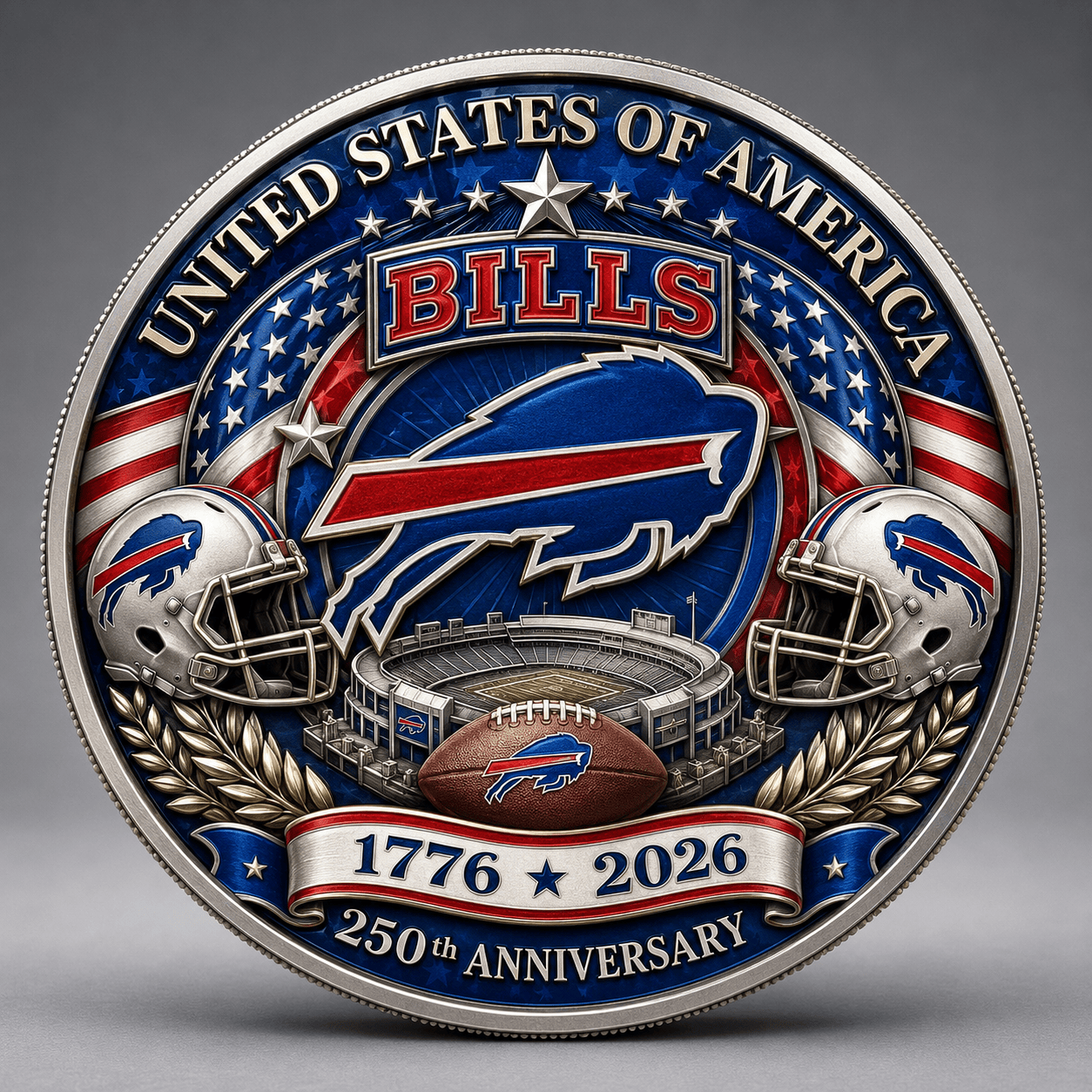 BB Premium NFL 250 Years Of Freedom Commemorative Coin DDT 090626 NTL