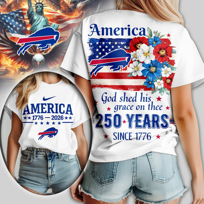 BB Premium NFL America God Shed His Grace On Thee Women Shirt DDT  NTL