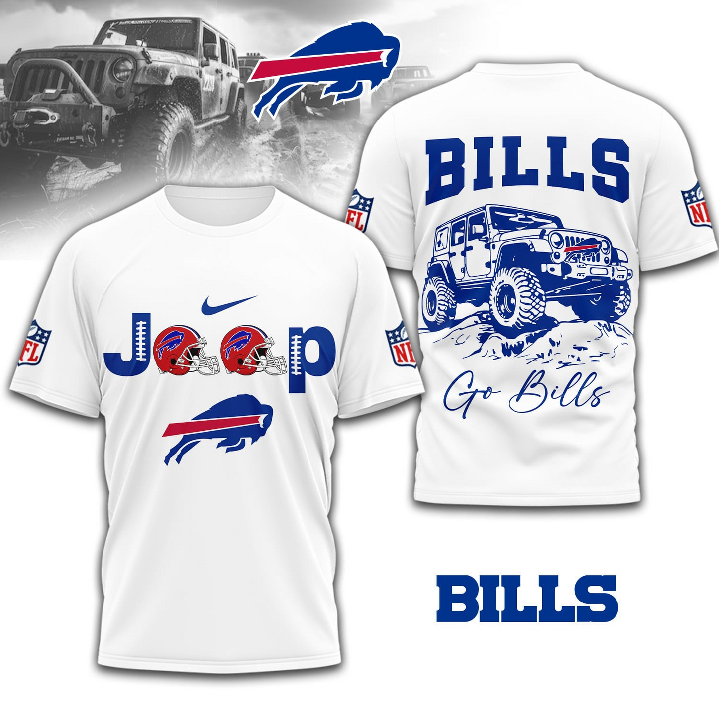 BB Premium NFL Jeep 3D Shirt DDT NTL