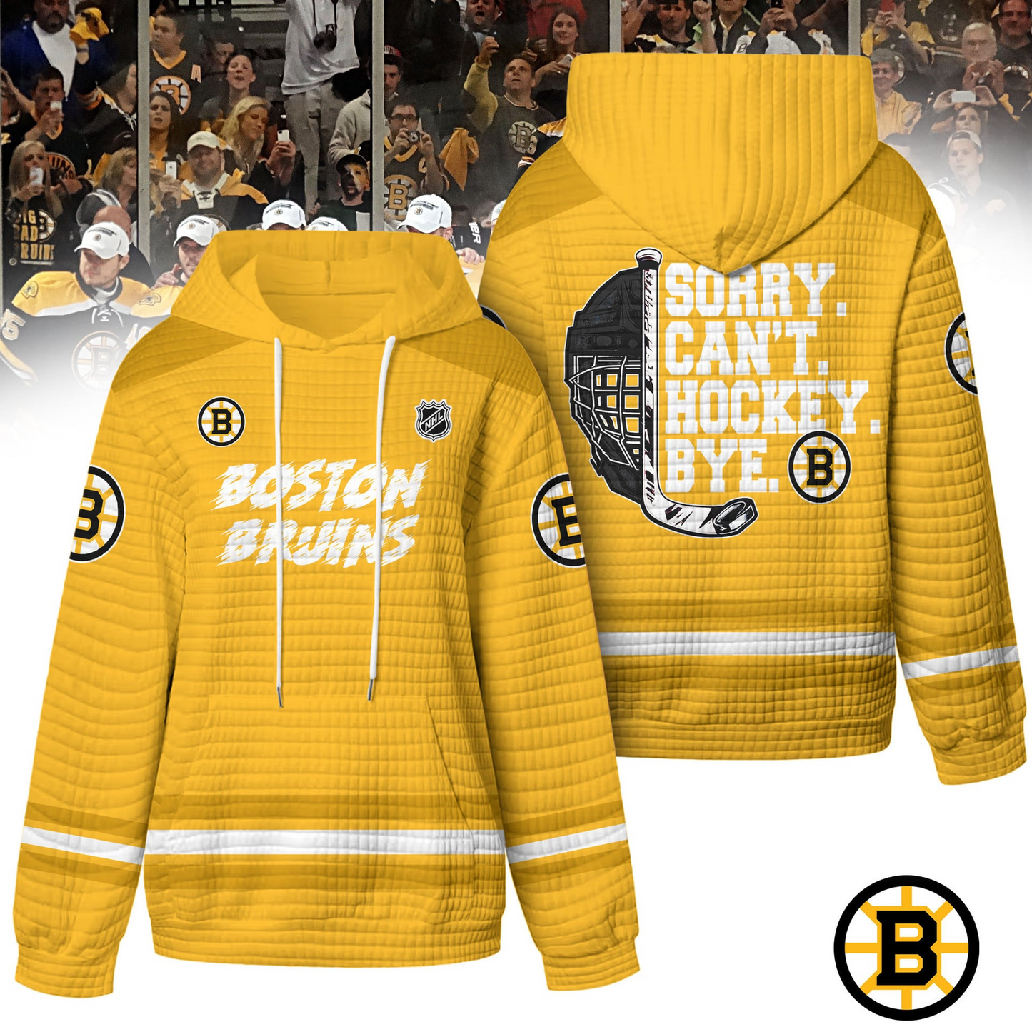 BB Premium NHL Sorry Busy Hockey Waffle Hoodie DDT NTL