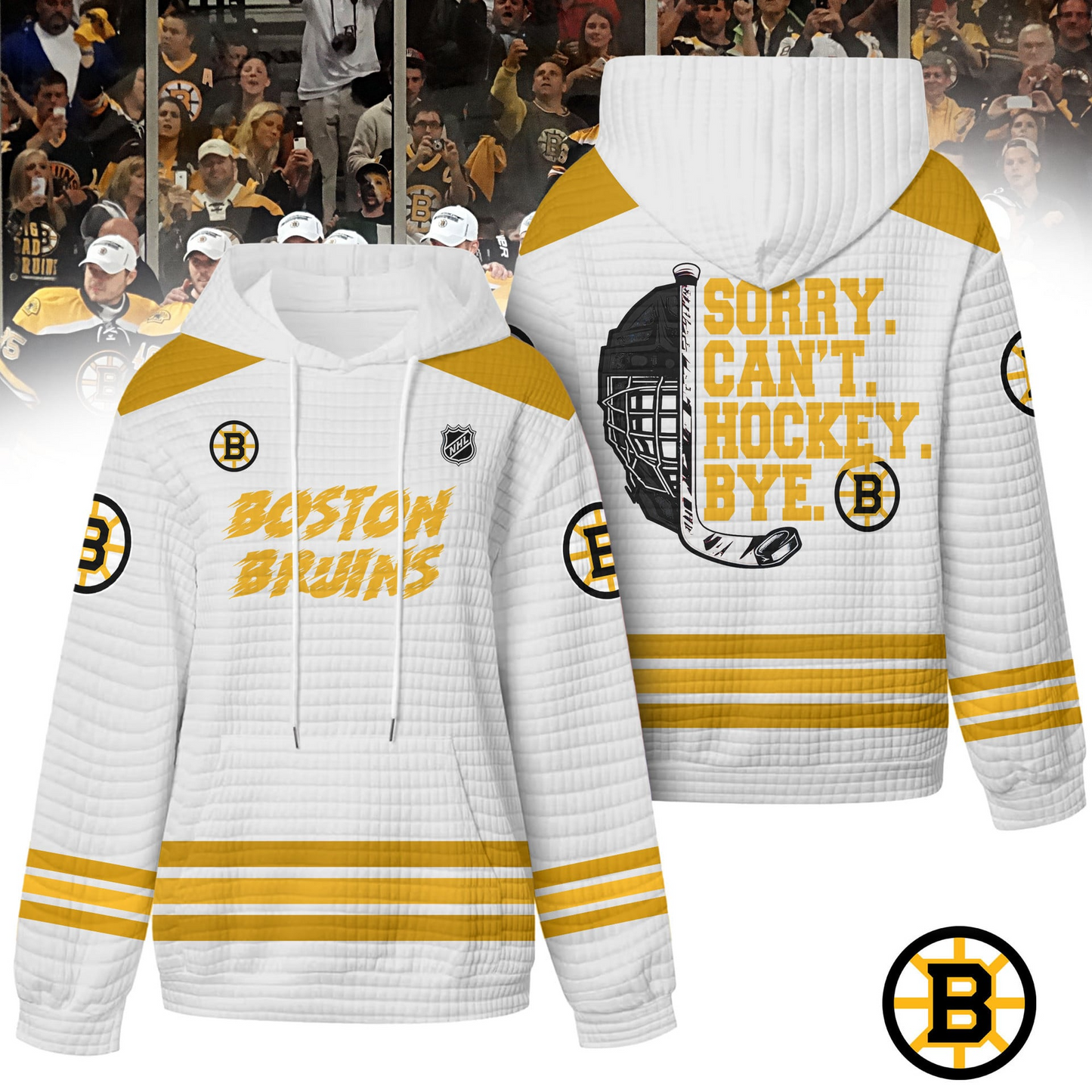 BB Premium NHL Sorry Busy Hockey Waffle Hoodie DDT NTL