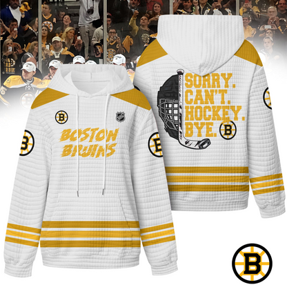 BB Premium NHL Sorry Busy Hockey Waffle Hoodie DDT NTL