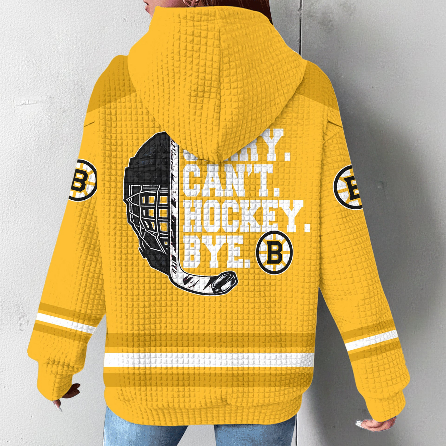 BB Premium NHL Sorry Busy Hockey Waffle Hoodie DDT NTL