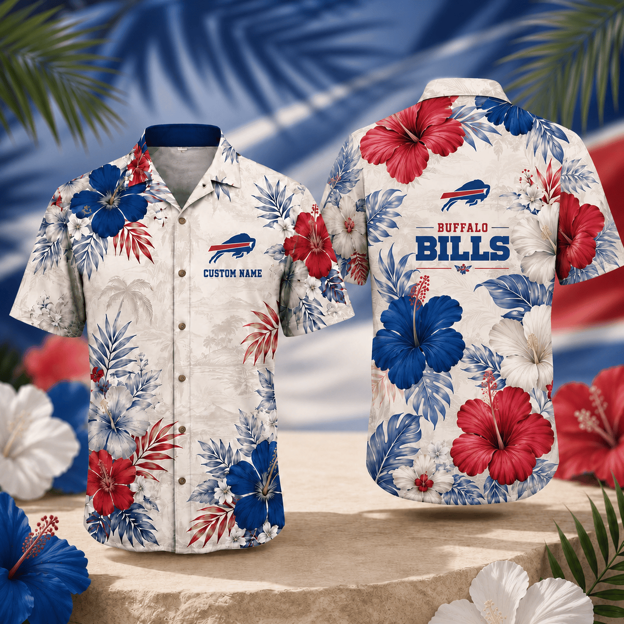 BB x NFL Tropical Floral Hawaiian Shirt 160626
