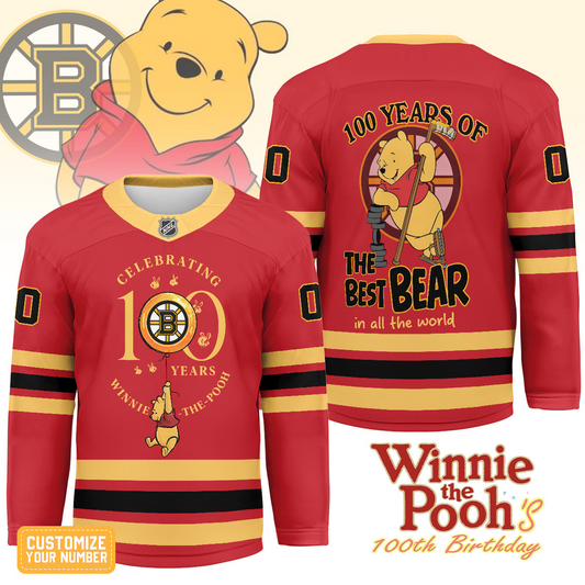 BB x NHL Premium Winnie The Pooh 100th Anniversary Hockey Jersey DDT CTND