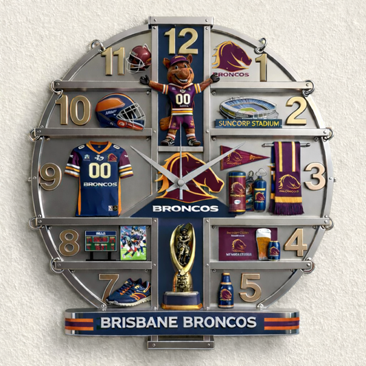 BB x NRL 3D Visual Effect Acrylic Wall Clock DDT CTND