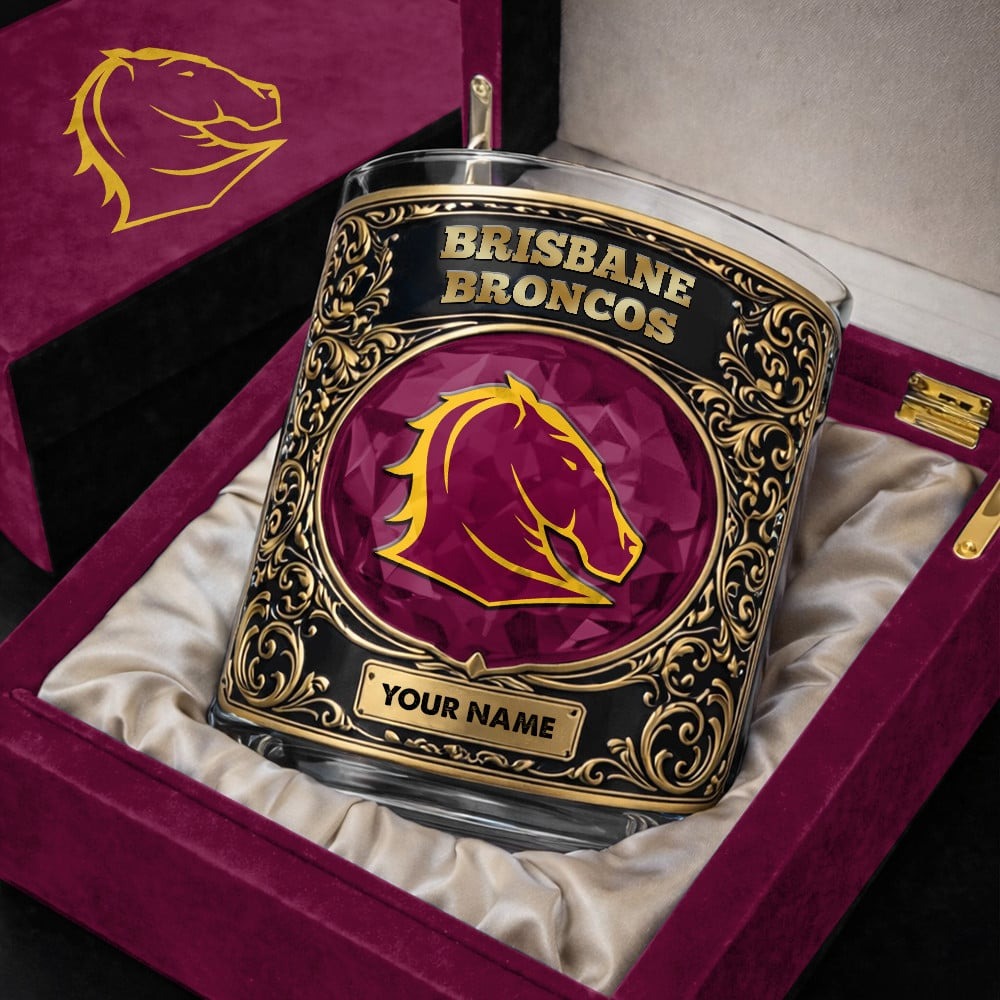 BB x NRL New Luxury Whiskey Glass Custom Name Gifts DDT TTTZ