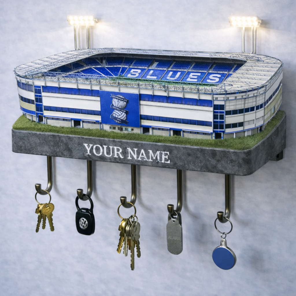 BIR Stadium Premium EFL Wood Key Hanger DDT NTL