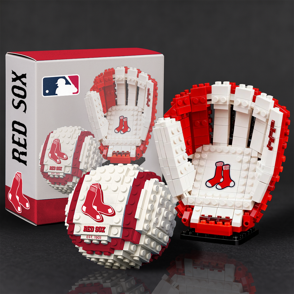 BOS x MLB Teams Baseball Glove & Ball Building Block Set TT TL
