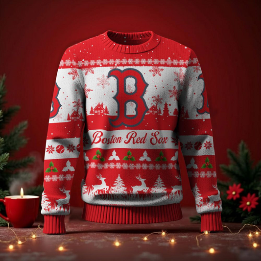 BOS x MLB Ugly Sweater 2025 DATND TANTD