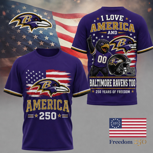 BR Premium NFL 250 Years Of Freedom 3D Shirt120626
