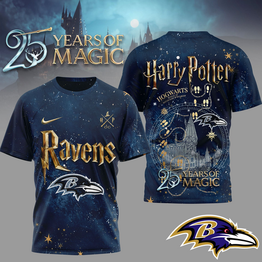 BR Premium NFL Harry Potter 25 Years Of Magic 3D Shirt DDT CTND