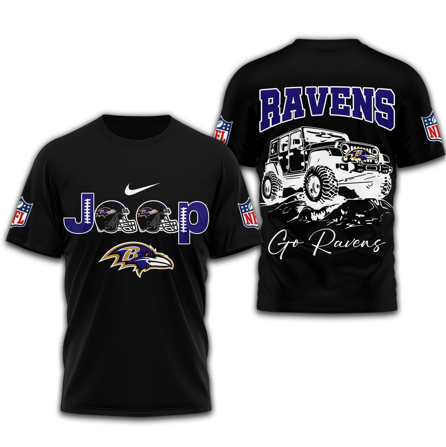 BR Premium NFL Jeep 3D Shirt DDT NTL