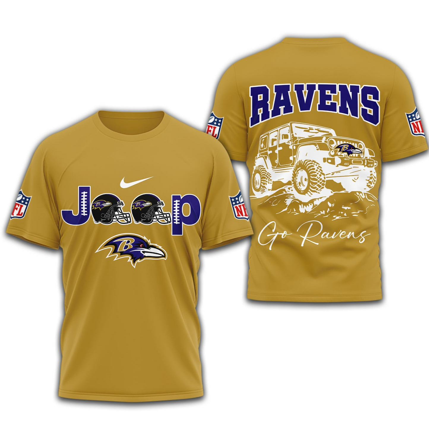 BR Premium NFL Jeep 3D Shirt DDT NTL