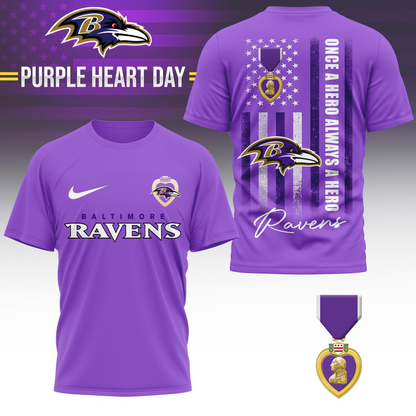 BR Premium National Purple Hear Day 3D Shirt  300626