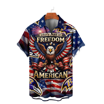 BR x NFL America 250th Anniversary Eagles Hawaiian Shirt  090626
