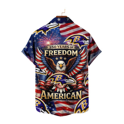 BR x NFL America 250th Anniversary Eagles Hawaiian Shirt  090626