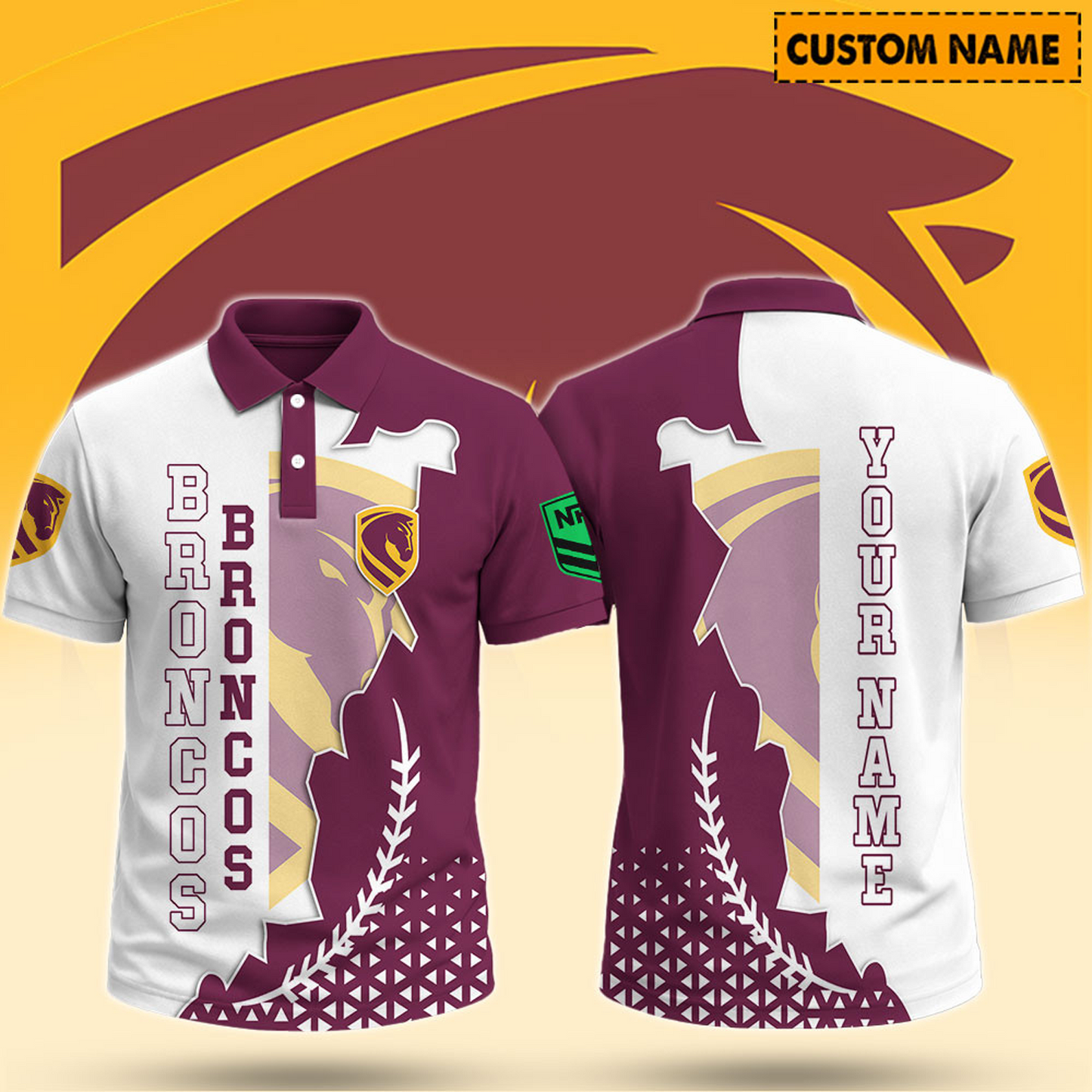 BRI X PREMIUM NRL ROYAL Polo Shirt Custom Name Limited Edition NDT NHT