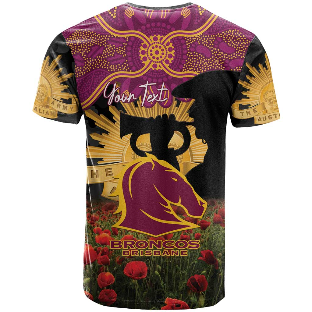 BRI x NRL Rugby ANZAC Day Women V-Neck T-Shirt Last Post Poppy We Will Remember Them DatND DVT