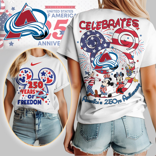 CA Premium NHL Mickey Celebrates America 250th Anniversary Women Shirt DDT CTND
