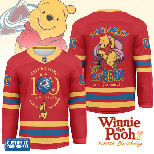 CA x NHL Premium Winnie The Pooh 100th Anniversary Hockey Jersey DDT CTND