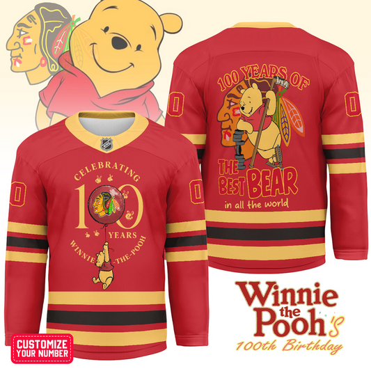 CB x NHL Premium Winnie The Pooh 100th Anniversary Hockey Jersey DDT CTND