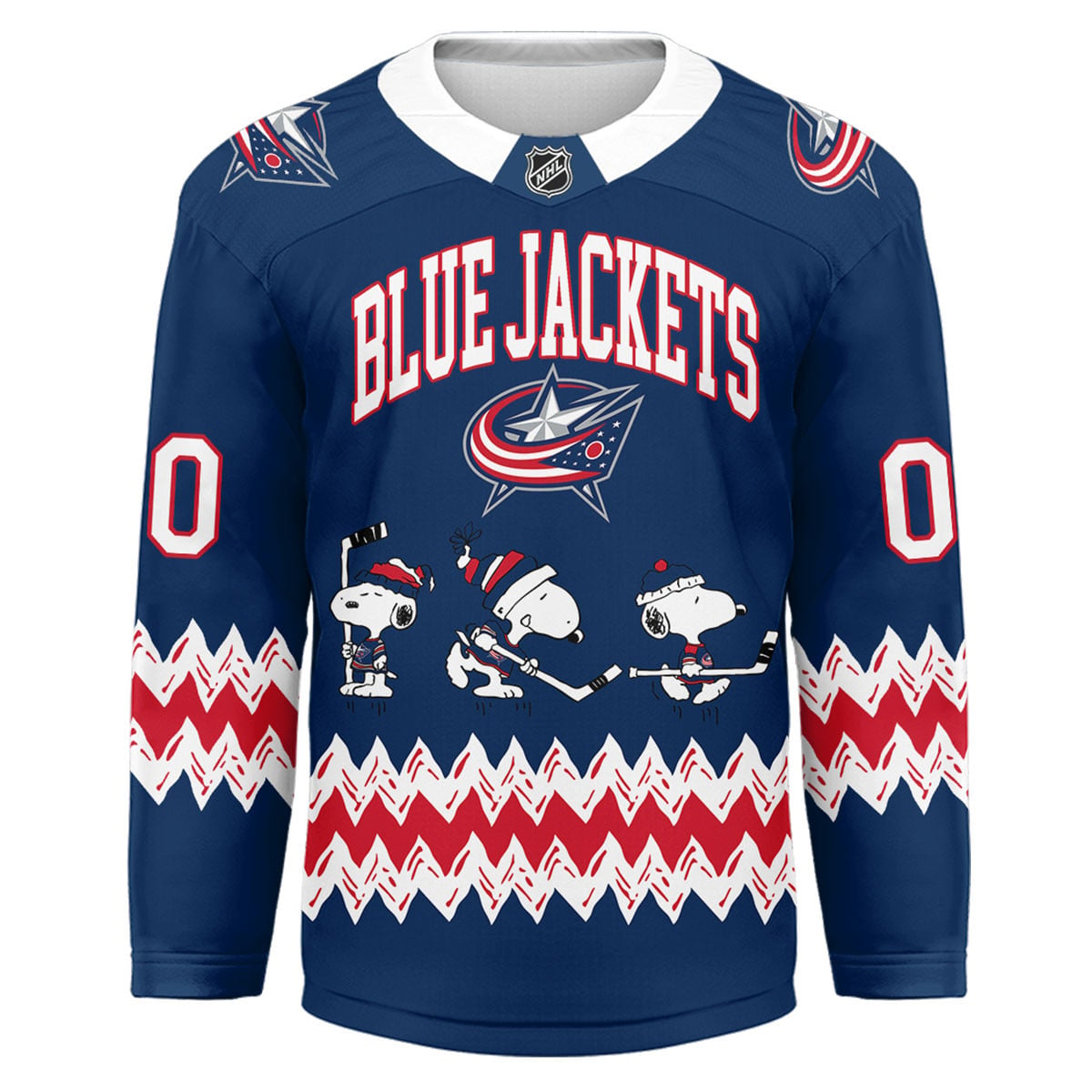 CBJ Premium NHL Snoopy Personalized Hockey Jersey DDT CTND