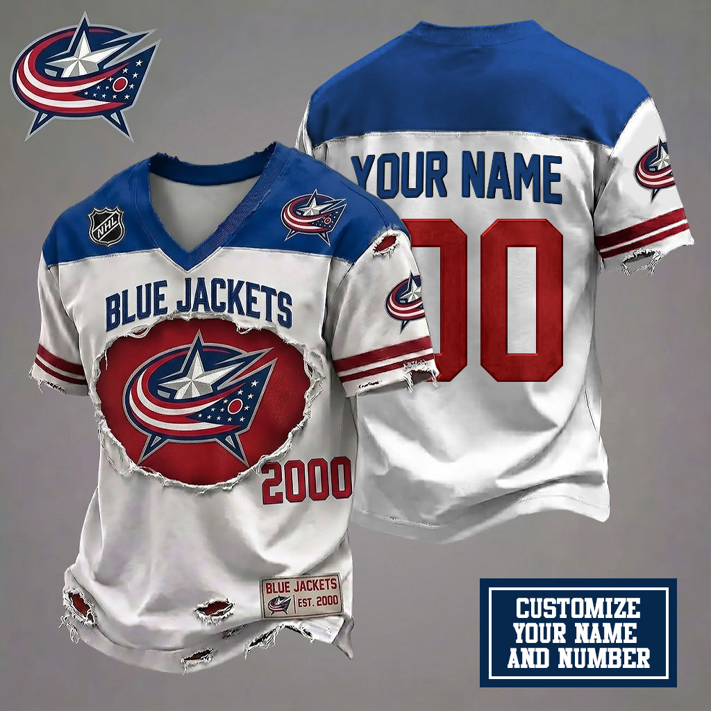 CBJ x Customize NHL Luxury Classic T-shirt DDT 010626 TTTZ