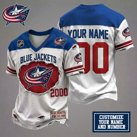 CBJ x Customize NHL Luxury Classic T-shirt DDT 010626 TTTZ