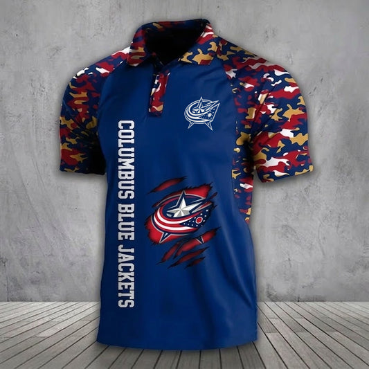 CBJ x NHL Premium Camouflage Polo DDT TTTZ